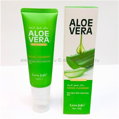 Массажная мусс-пенка для умывания с щеточкой Love JoJo Aloe Vera 120g (106)