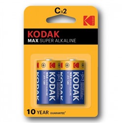 Батарейка C Kodak MAX LR14-2BL Alkaline, 2шт, блистер (KС-2)