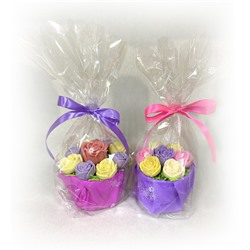 АКЦИЯ!!! Букет фигурного шоколада "Цветы-мини" из бельгийского фигурного шоколада(коробка 10шт по 120г)
