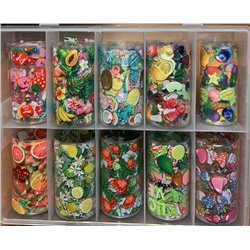 Пленка для дизайна ногтей 10 расцветок (фруктово-ягодная)