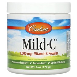 Carlson Mild-C, Витамин C Порошок - 1600 мг - 170 г - Carlson