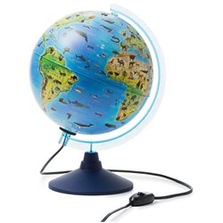 Глобус Зоогеографический Globen, 25см, интерактивный с подсветкой от сети   очки виртуальной реальности