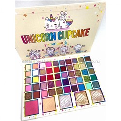 Палитра теней + хайлайтеры Unicorn Cupcake, 55 цветов