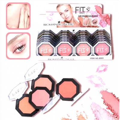 Румяна для лица Romantic Note Fit Miss Blusher (ряд 4шт)