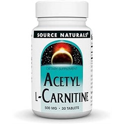 Source Naturals Acetyl L-Carnitine, 500mg, 30 Tablets