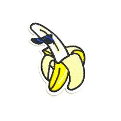 Термоаппликация "Банан в очках" 7*5 см