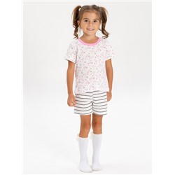Пижама: Футболка, шорты "Flamingo" для девочки (762541997)