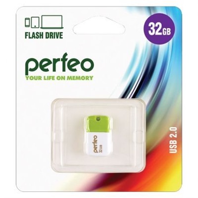 32Gb Perfeo M04 Green USB 2.0 (PF-M04G032)