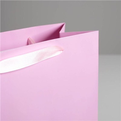 Пакет подарочный «Розовый», 26 х 32 х 12  см