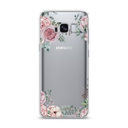 Силиконовый чехол Нежные розы акварель на Samsung Galaxy S8
