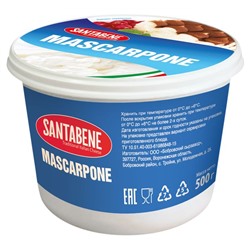 "Mascarpone" Santabene 0,5 кг 80%/шт (фас) 0,5кг