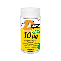 D-vita D3-витамин для детей 10 мкг Груша 200 табл