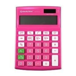 Калькулятор настольный 12 разр.  /Darvish/ 105*146*25мм  розовый