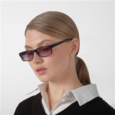 Готовые очки Восток 6617 тонированные, цвет чёрный, отгибающаяся дужка, -3,5