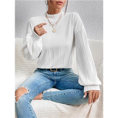 SHEIN Frenchy Drop Shoulder T-Shirt mit Stehkragen