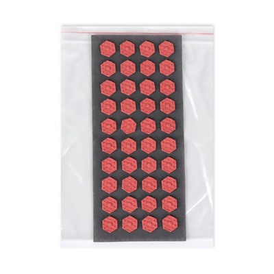 Ипликатор-коврик, основа спанбонд, 40 модулей, 14 × 32 см, цвет тёмно-серый/красный