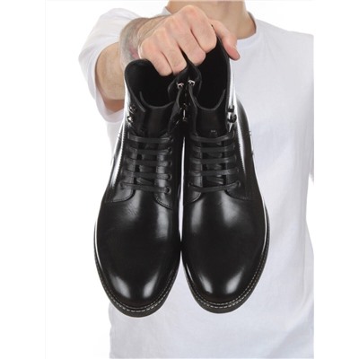 01-H9029-B45-SW3 BLACK Ботинки демисезонные мужские (натуральная кожа)
