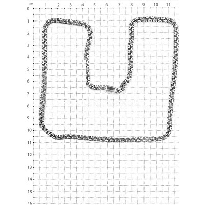 Цепь из чернёного серебра - Бисмарк, 50 см 925 пробы ЦРБ7050ч