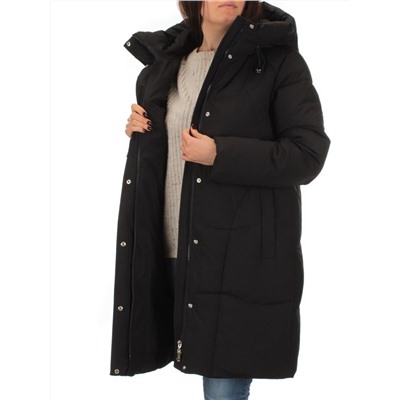 2301 BLACK Пальто зимнее женское Flance Rose (200 гр. холлофайбер)