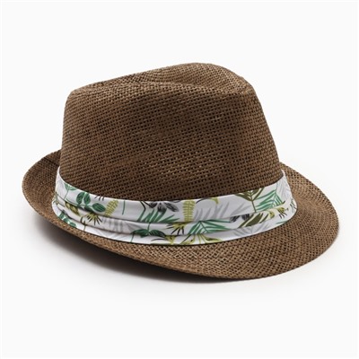 Шляпа мужская MINAKU, цвет коричневый, р-р 58