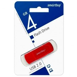 Флеш-диск 4GB Smart Buy Scout красный