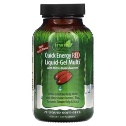 Irwin Naturals Quick Energy Red Liquid-Gel Multi, 72 мягких желатиновых капсул с жидкостью