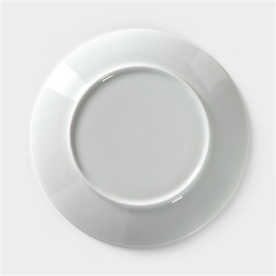 Тарелка фарфоровая «Белый шиповник», d=17,5 см
