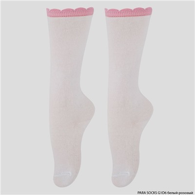 Гольфы детские Para Socks (G1D6) белый/розовый