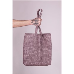 Эко сумка-шоппер из рогожки "Холщовая" (каштан)