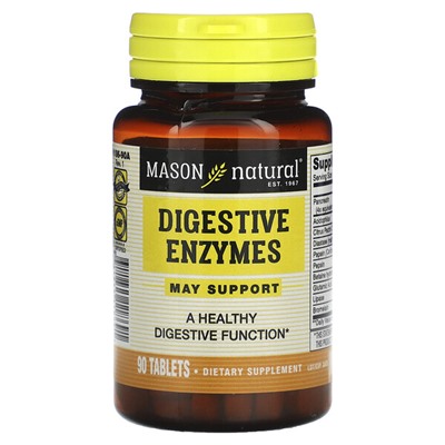 Mason Natural Digestive Enzymes, 90 Tablets