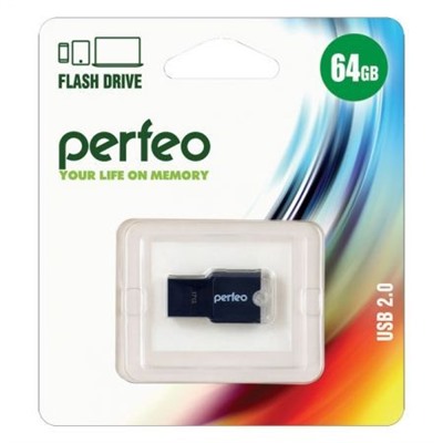 64Gb Perfeo M01 Black USB 2.0 (PF-M01B064)