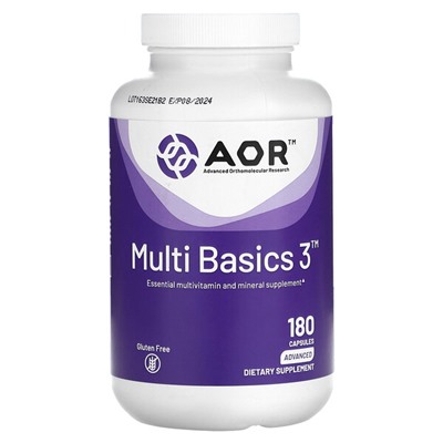 Advanced Orthomolecular Research AOR Multi Basics 3, 180 капсул