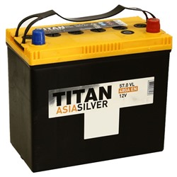 Аккумуляторная батарея Titan Asia Silver 57 Ач, обратная полярность