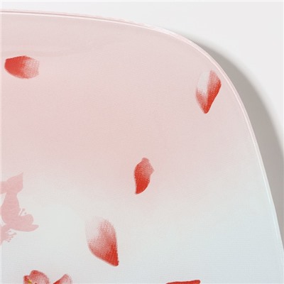Тарелка стеклянная обеденная Доляна «Сакура», 25×25 см