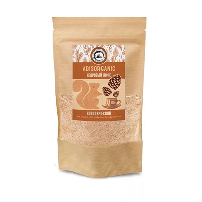 Кедровый кофе ABISORGANIC классический без сахара и кофеина, 100г