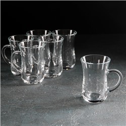 Набор стеклянных стаканов для чая с ручкой Keyif, 145 мл, 6 шт