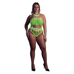 Боди with Grecian Neckline Neon Green (XL/4XL)