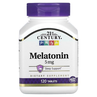 21st Century Melatonin, 5 mg, 120 Tablets