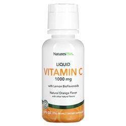 NaturesPlus Жидкий витамин С, натуральный апельсин, 1000 мг, 8 жидких унций (236,56 мл)