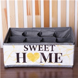 Кофр для белья 12 ячеек "Sweet home", 27 х 20 х 10 см