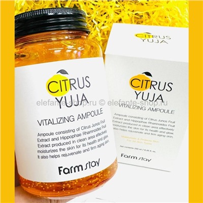 Ампульная сыворотка Farmstay Citrus Yuja Vitalizing Ampoule 250ml (13)