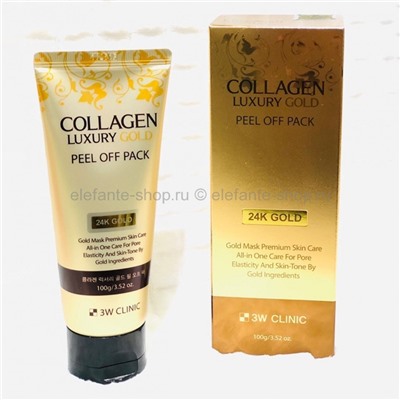 Маска для лица 3W Clinic Collagen Luxury Gold Peel Off Pack, 100 гр (125)