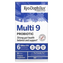 Kyolic Kyo-Dophilus, Multi 9 Пробиотик - 6 миллиардов КОЕ - 180 капсул - Kyolic