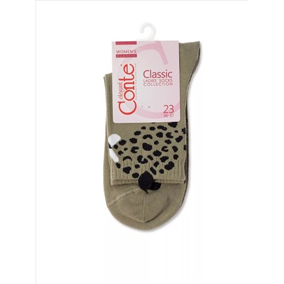 CONTE Хлопковые носки CLASSIC с пикотом «Leopard»