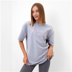 Футболка женская MINAKU OVERSIZE FIT: SPORTY & STYLISH цвет светло-серый, р-р 42