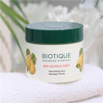 Массажный крем для лица "BIOTIQUE", с маслом из косточек айвы, 50 г