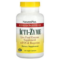 NaturesPlus Acti-Zyme, 180 веганских капсул