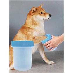 Universaler Hundepfoten Reinigung Becher: 2-in-1 Tragbares Silikon Pflegewerkzeug Für Hunde In Allen Größen - Perfektes Geschenk Für Hundebesitzer (blau)