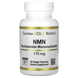 California Gold Nutrition, NMN (никотинамид мононуклеотид), 175 мг, 60 растительных капсул