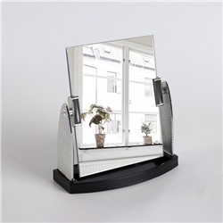 Зеркало настольное, зеркальная поверхность 11,5 × 14,5 см, цвет серебристый